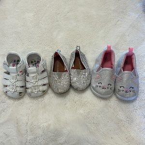 Bundle of baby girl shoes